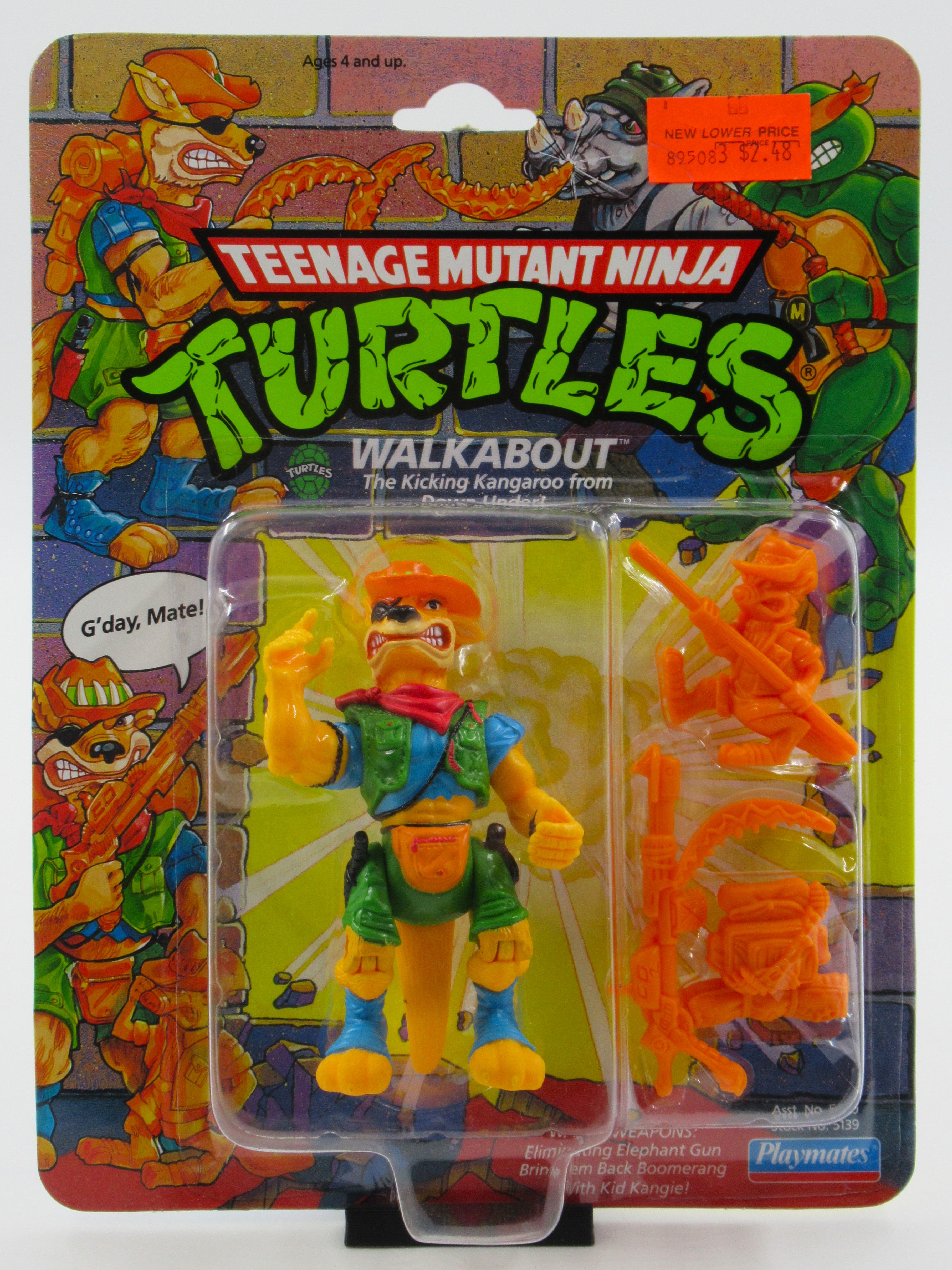 Teenage Mutant Ninja Turtles Walkabout 4.5" Figure TMNTs - Playmates (1991)